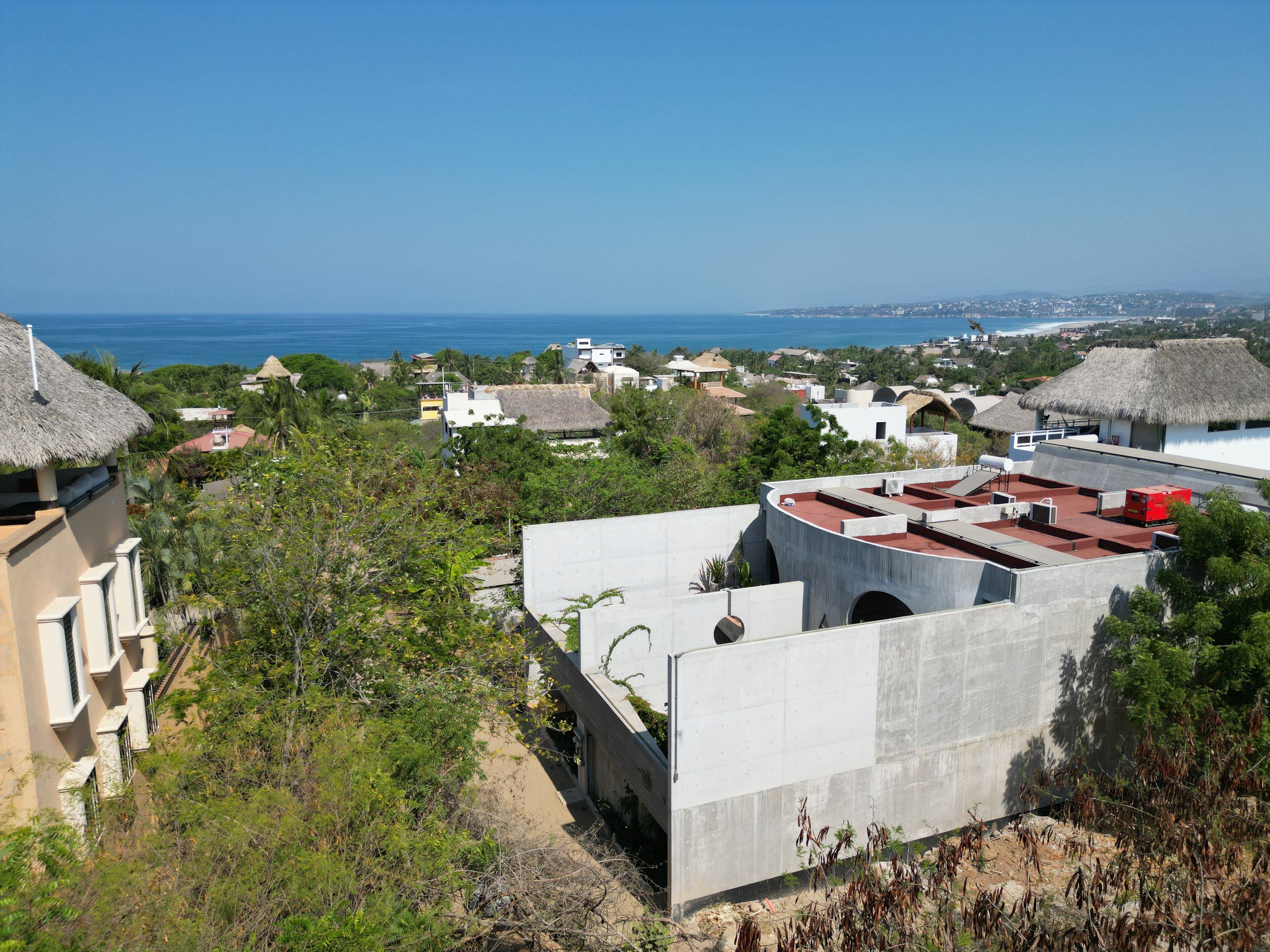 Vue mer depuis le terrain à La Punta