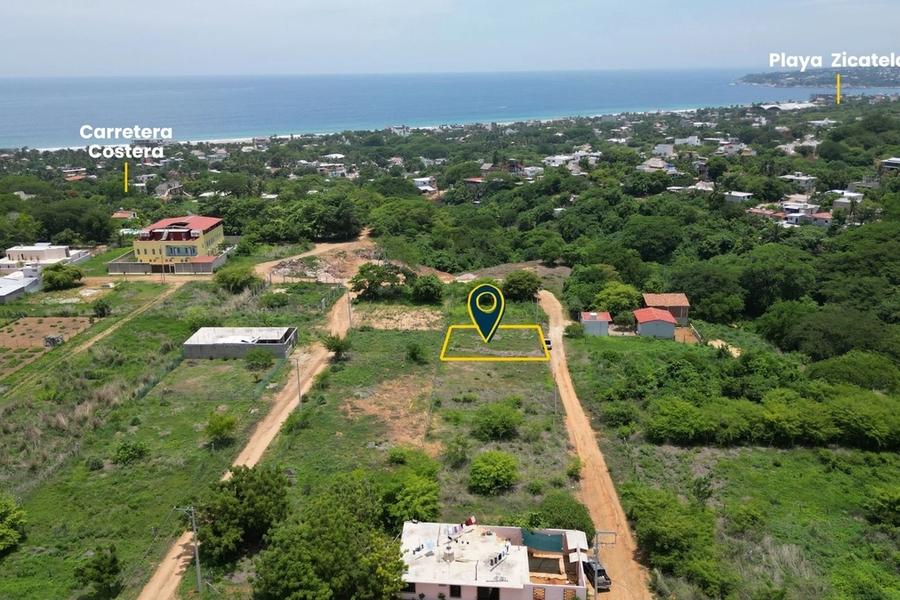 Aerial view of the lots with the ocean beyond, Guayavillera