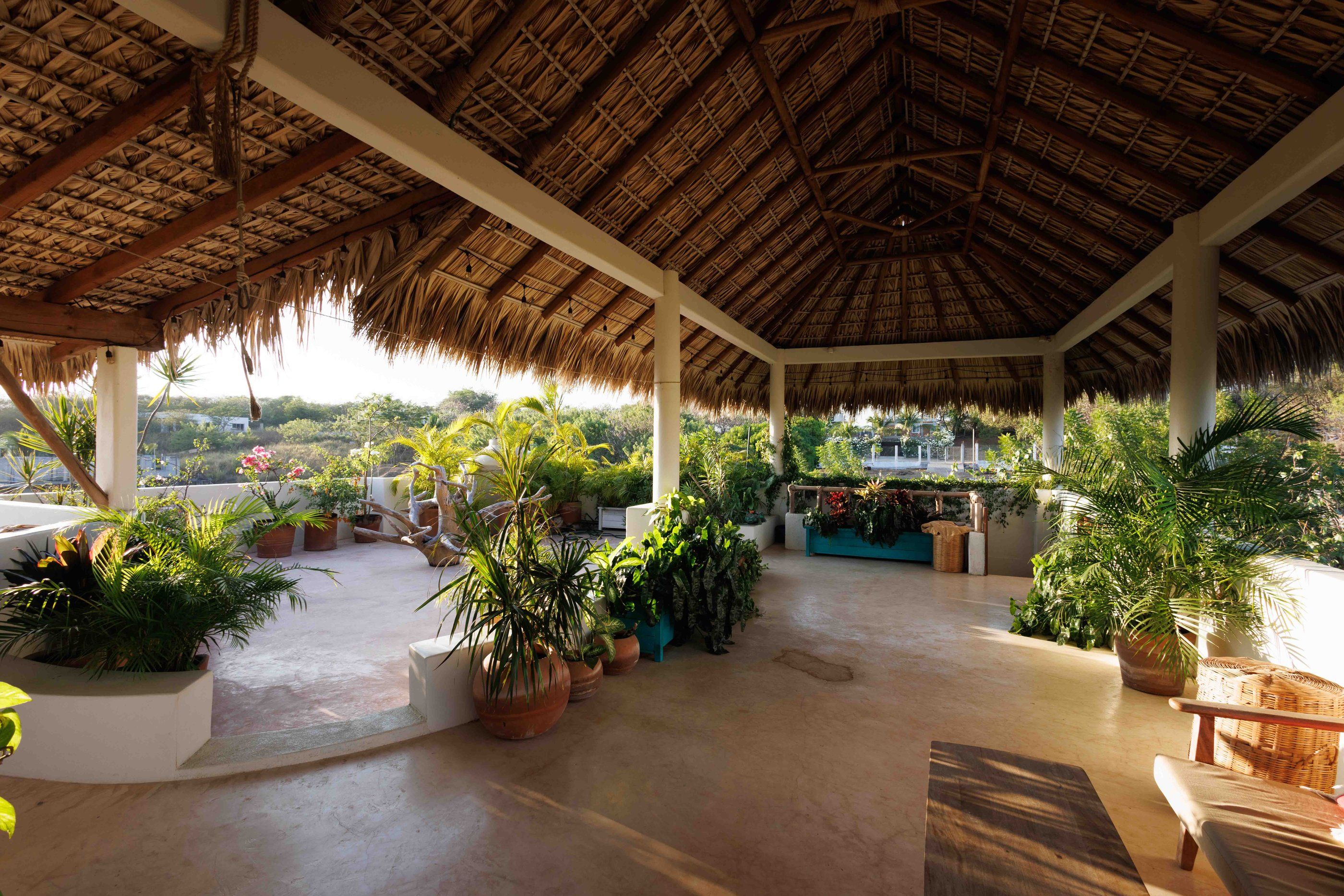 Palapa ombragée sur le toit, Esperanza Verde