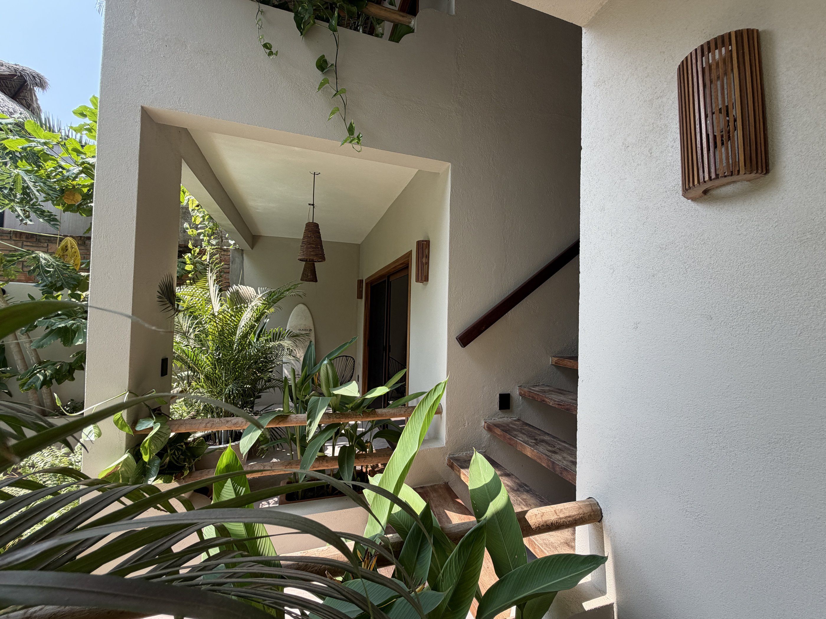Patio jardin et escalier, Casa Linda Vista