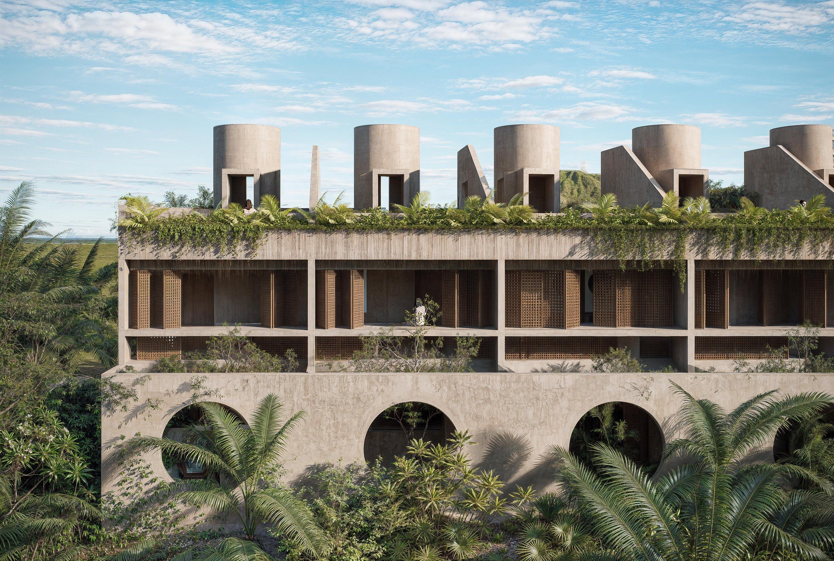 Render de la fachada principal, Navis, Emiliano Zapata