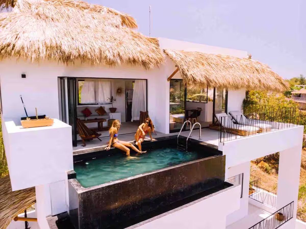 Pool terrace on the upper level, Casa June, La Punta Zicatela