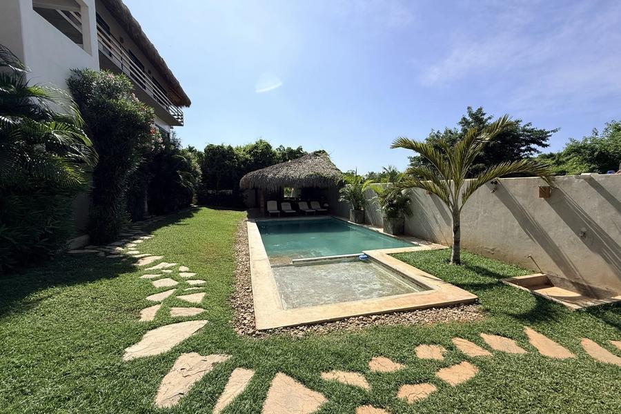 Shared pool and garden, La Barra de Colotepec