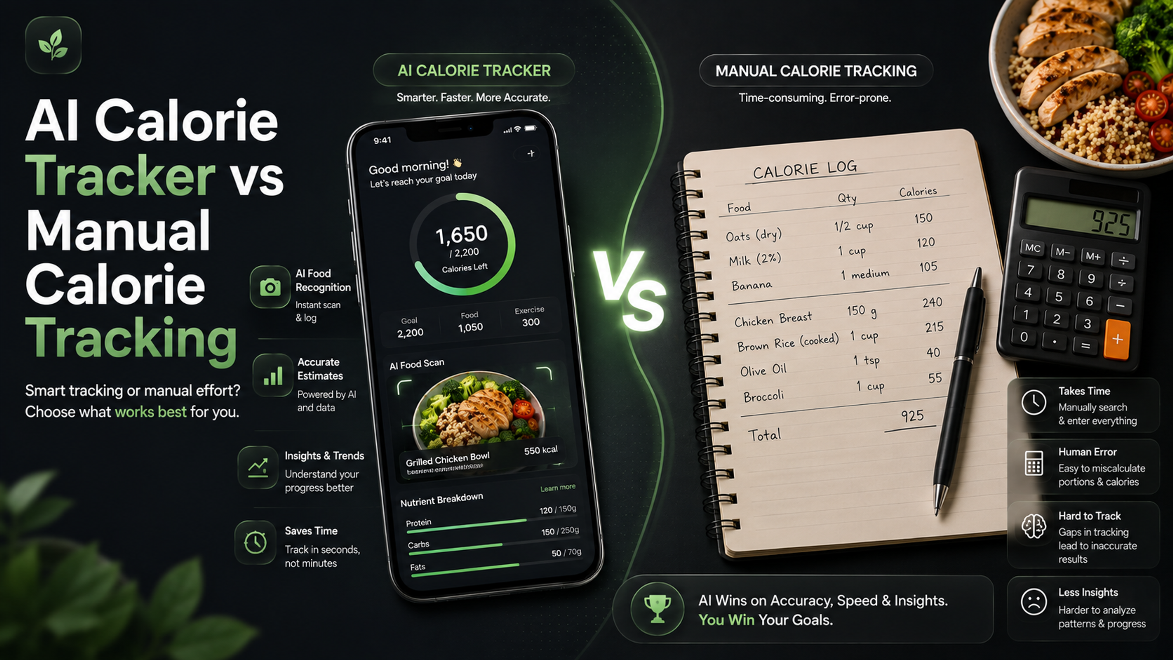 AI Calorie Tracker vs Manual Calorie Tracking