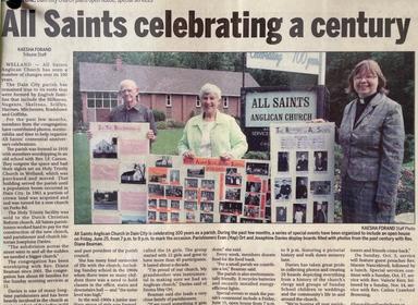 News article: All Saints celebrating a century