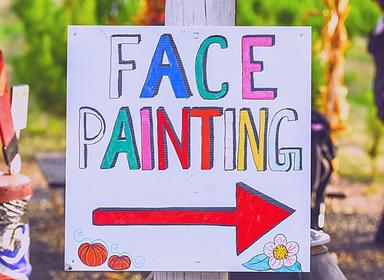 Face painting sign