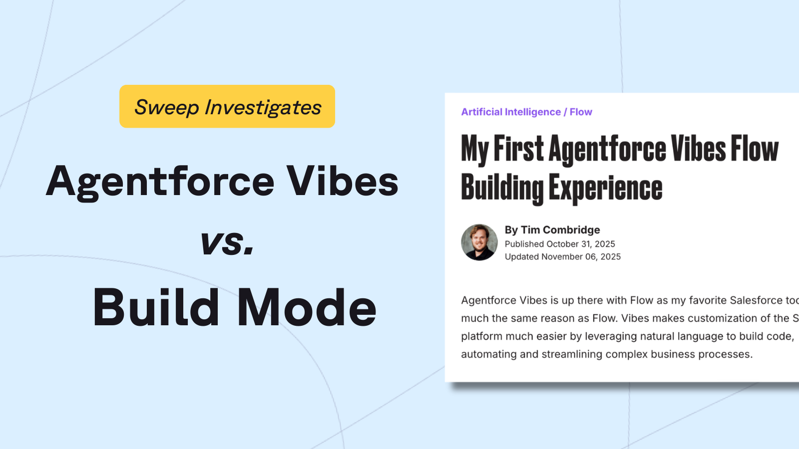 Flow Building for Salesforce: Agentforce Vibes vs. Sweep Build Mode
