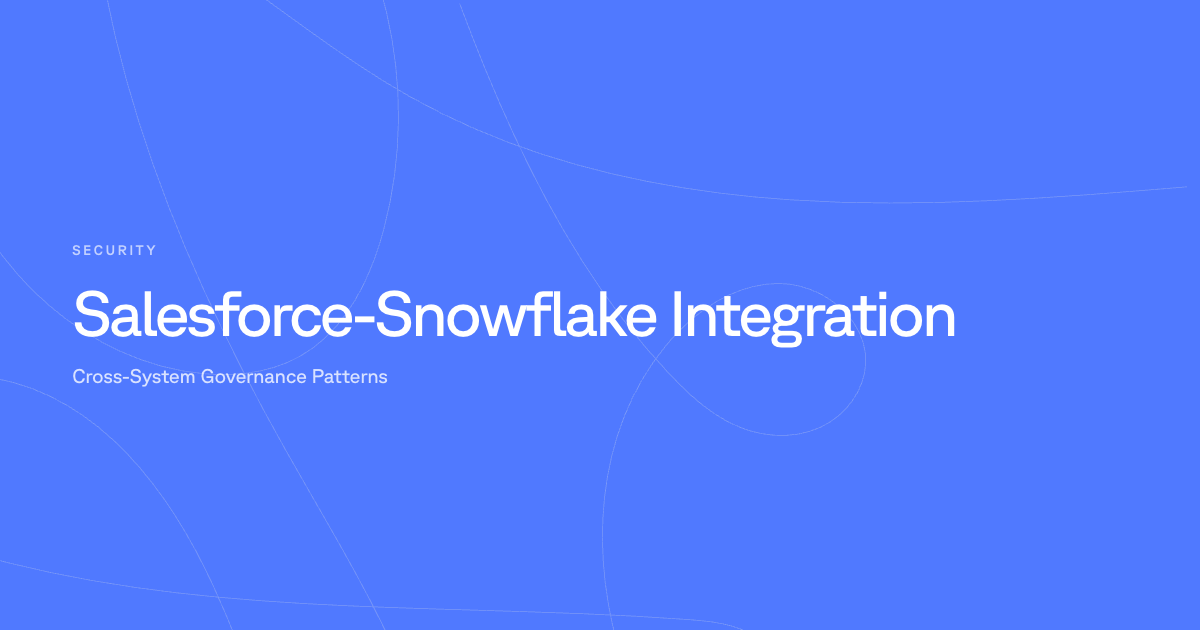 Salesforce-Snowflake Integration: Cross-System Governance Patterns
