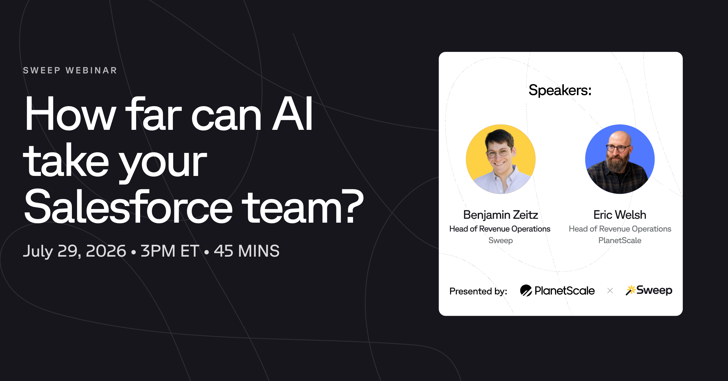 Join Sweep, alongside Planetscale cover