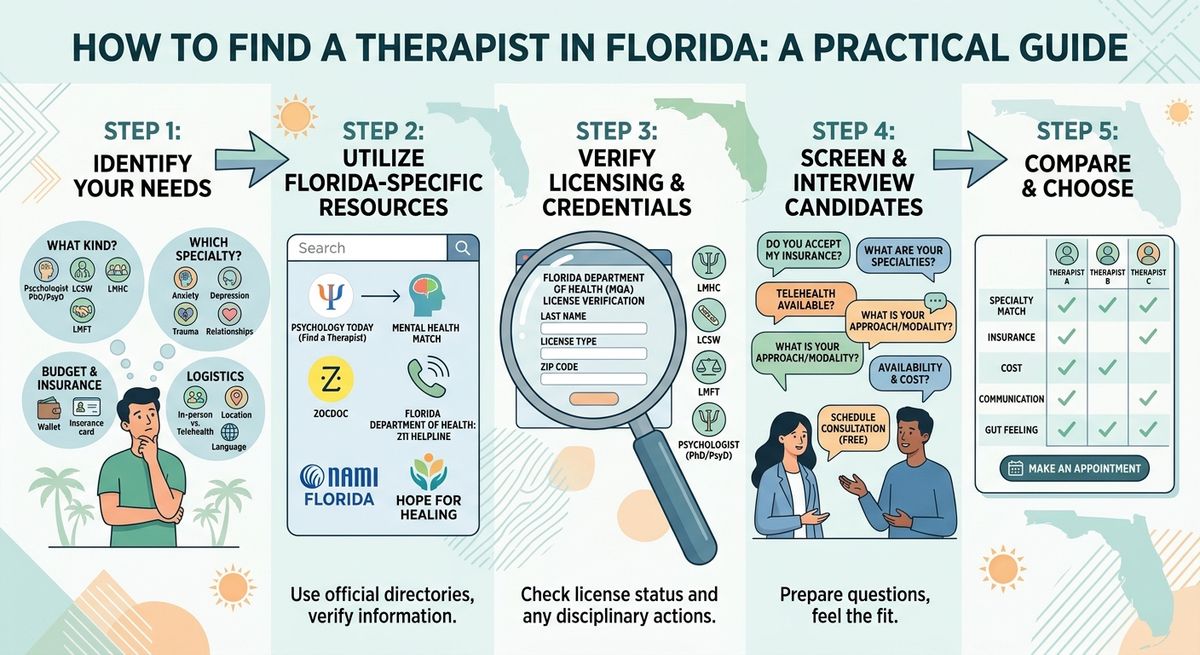 How to Find a Therapist in Florida: A Practical Guide