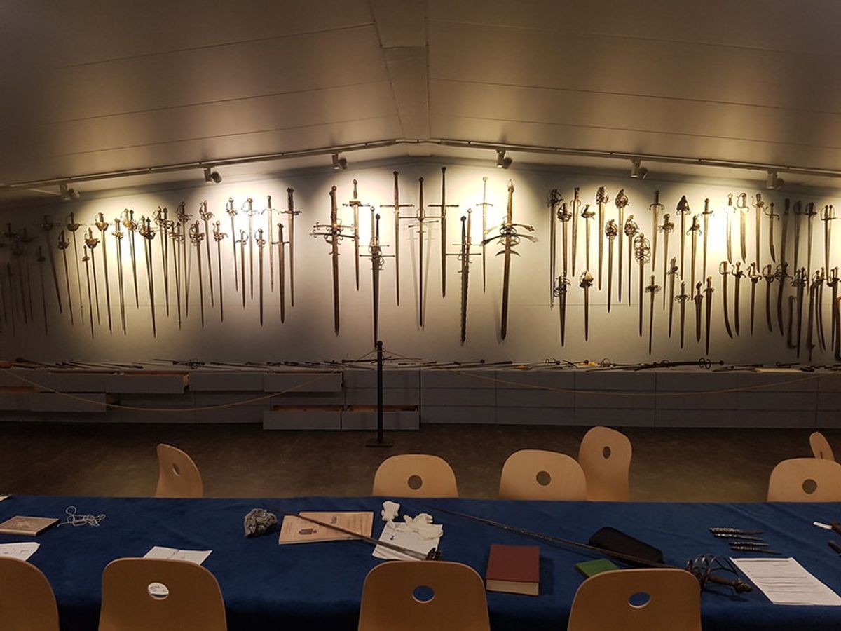 Wall of swords at the Gairethinx museum