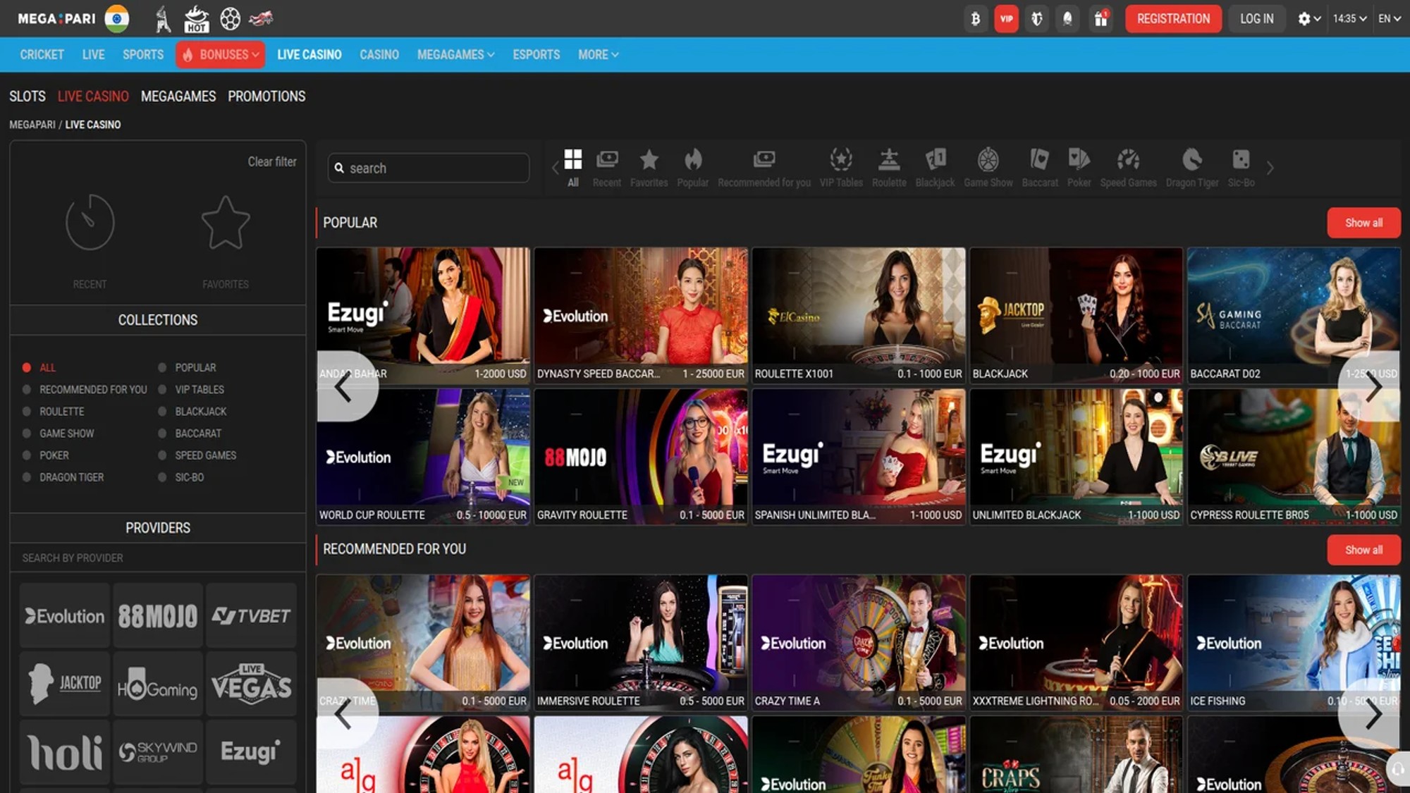 Megapari Online Casino