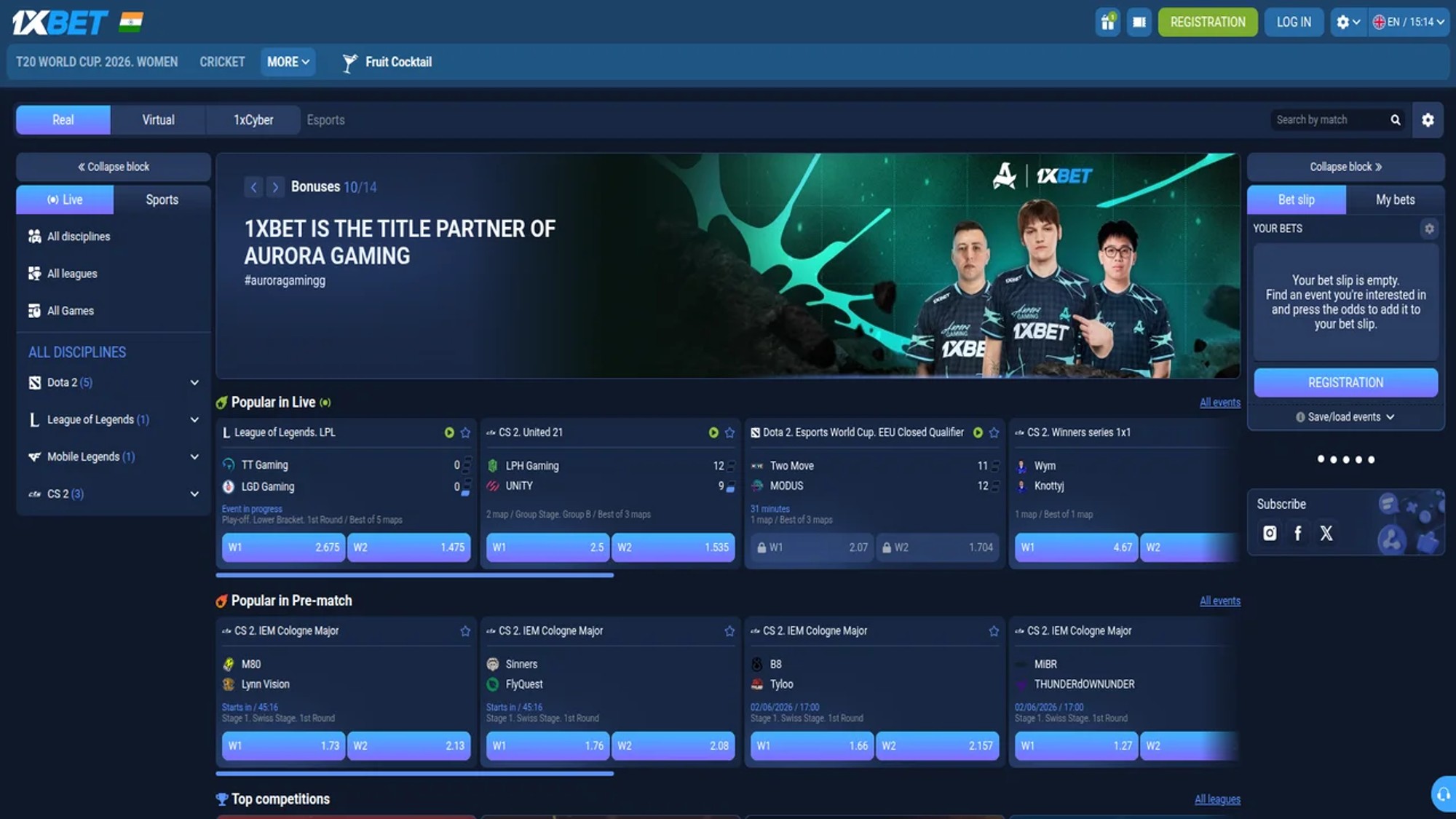 1xbet eSports