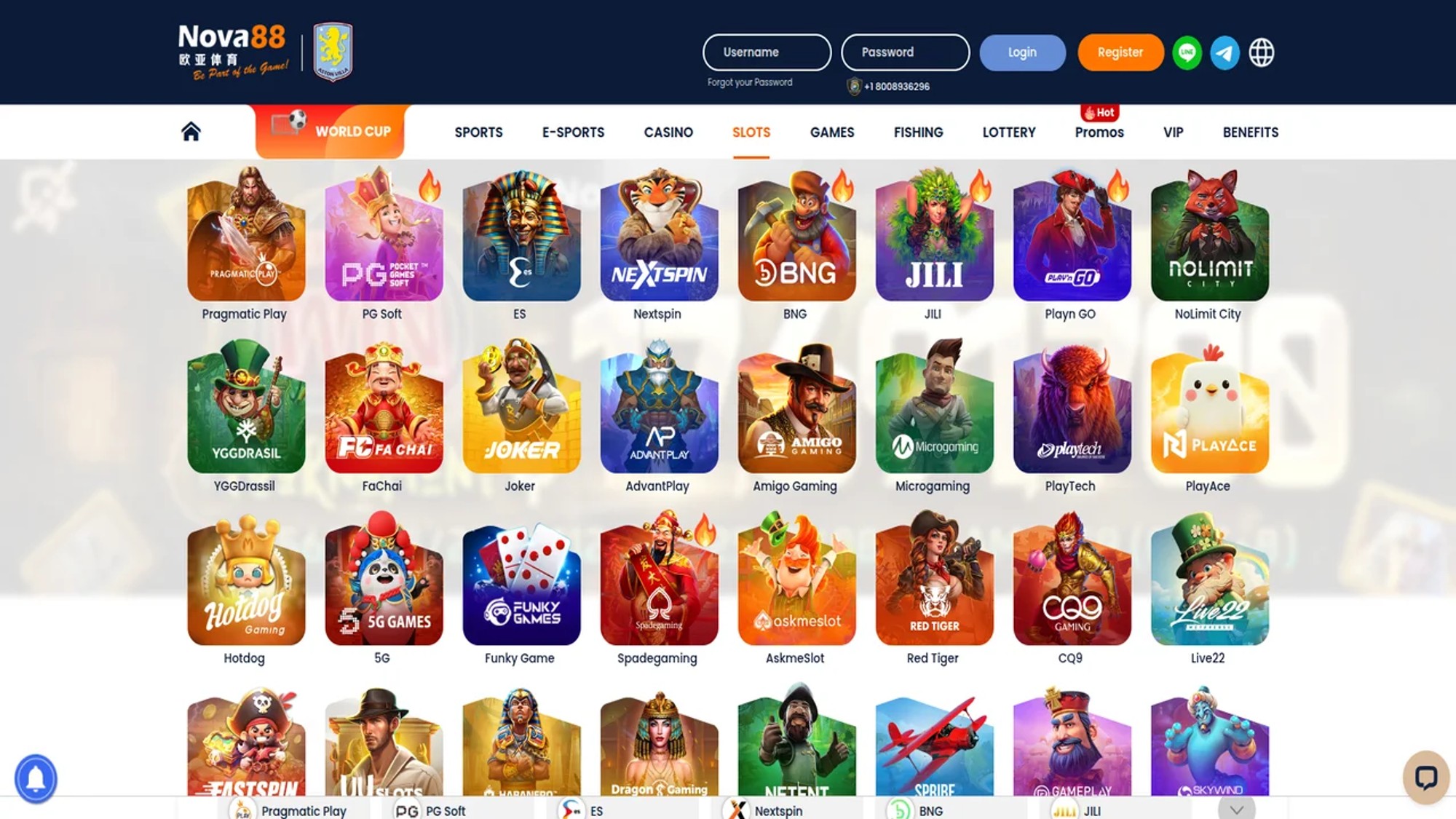 Nova88 Online slot Games