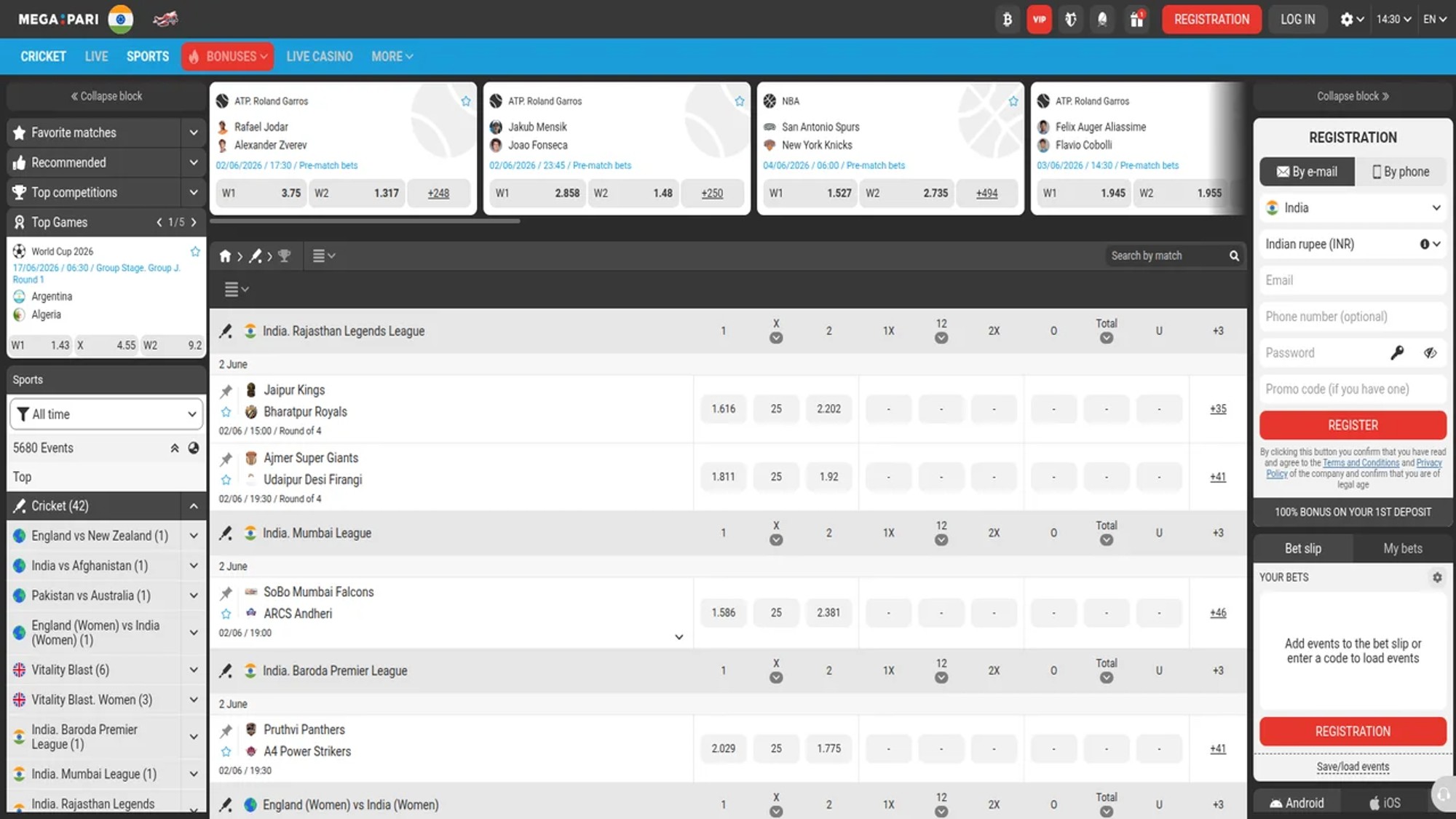 Megapari Cricket Betting