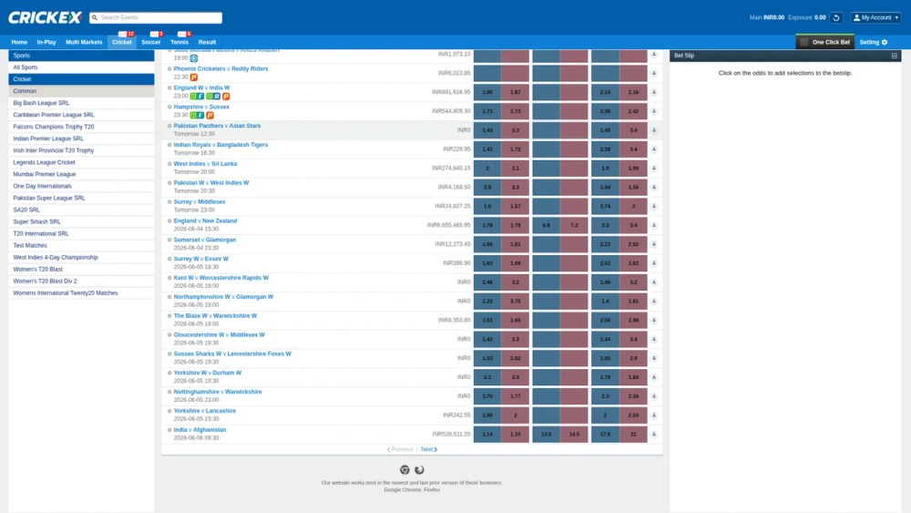 Crickex Betting Exchange