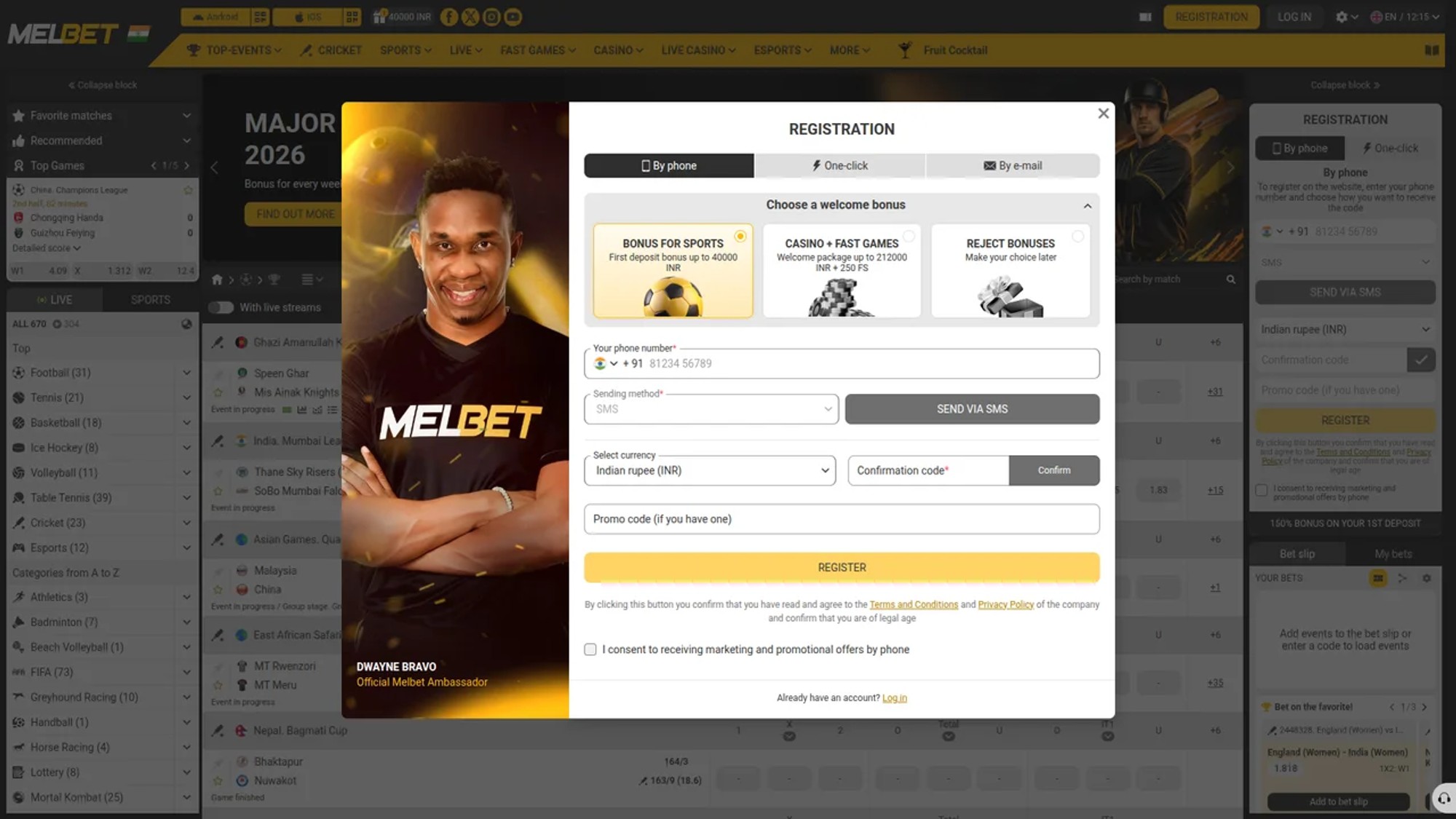 Melbet Registration Page