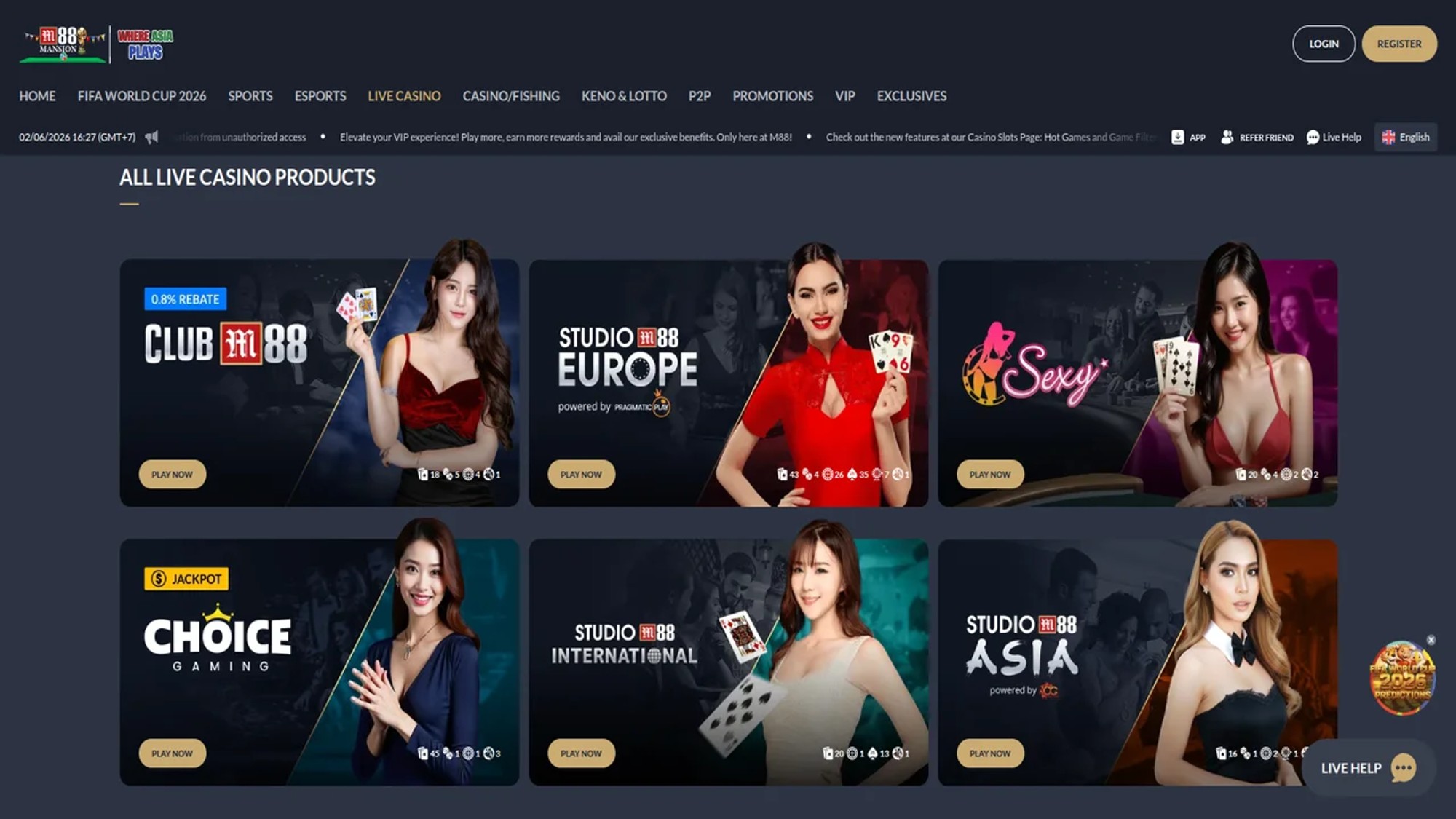 Mansion88 Online Casino