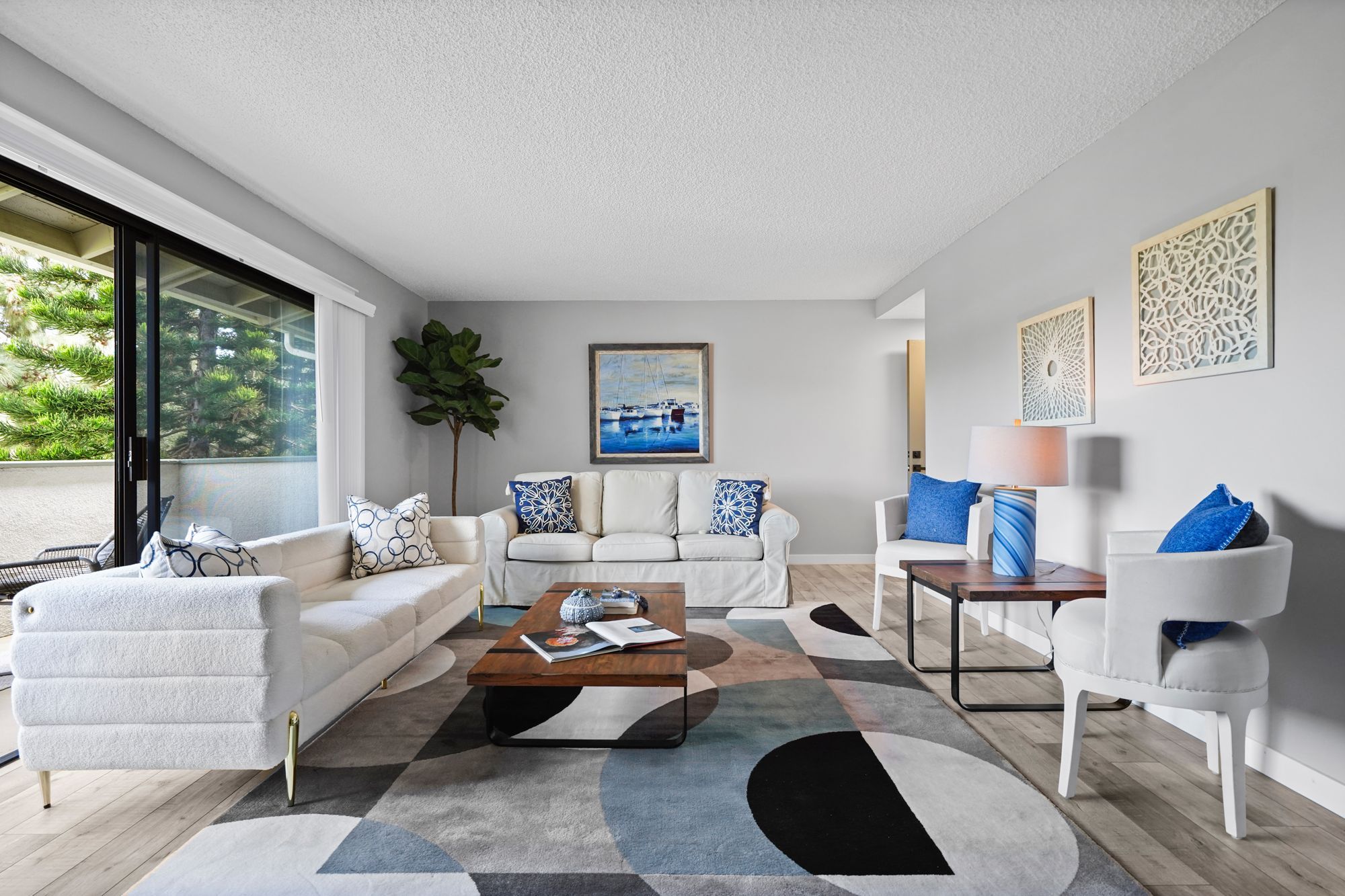 Bright, airy condo great room