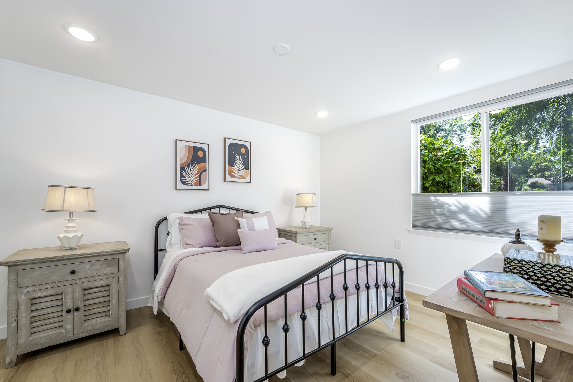 A contemporary condo with modern furniture and decor