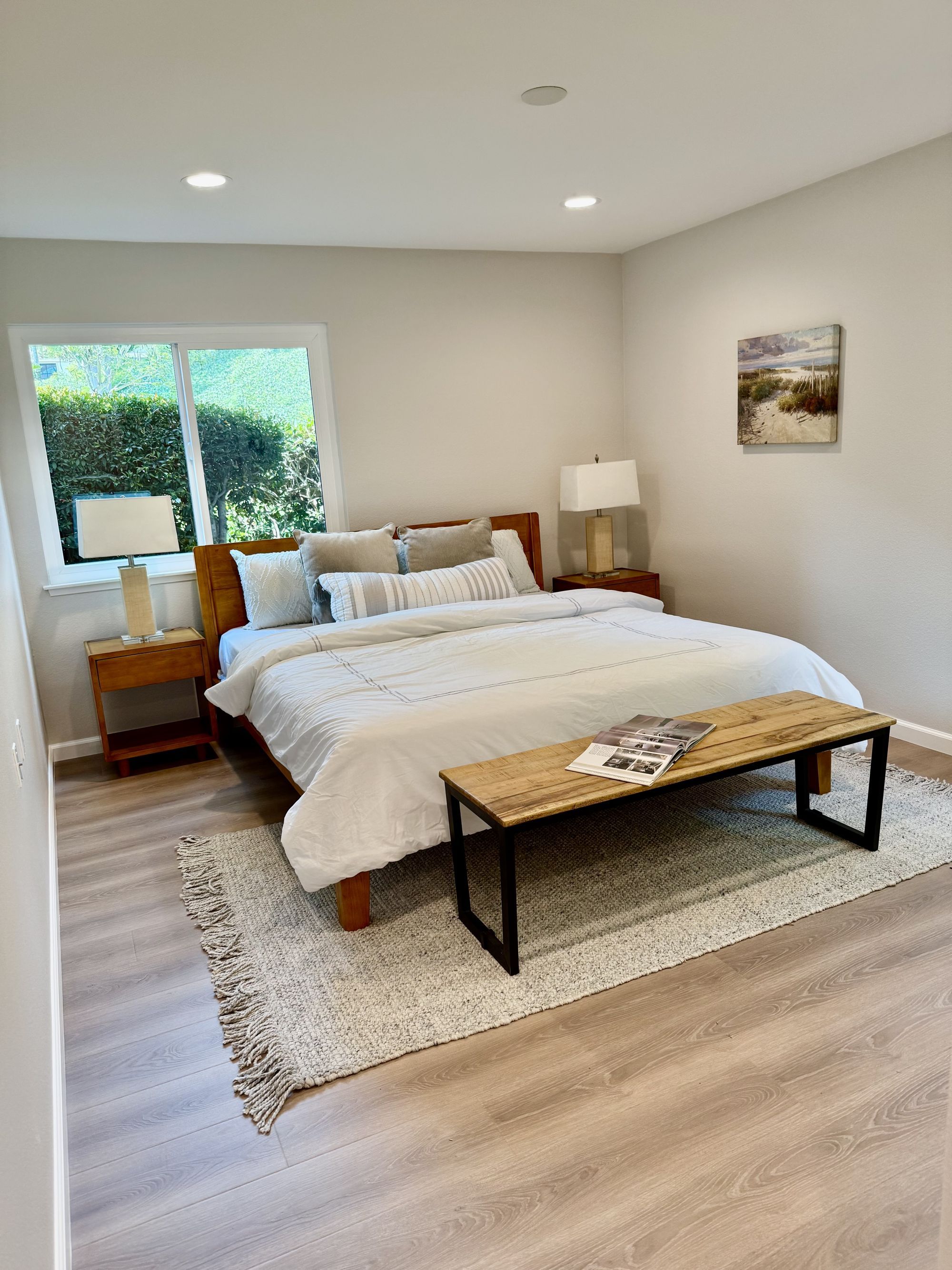 Condo living room with modern furniture and decor