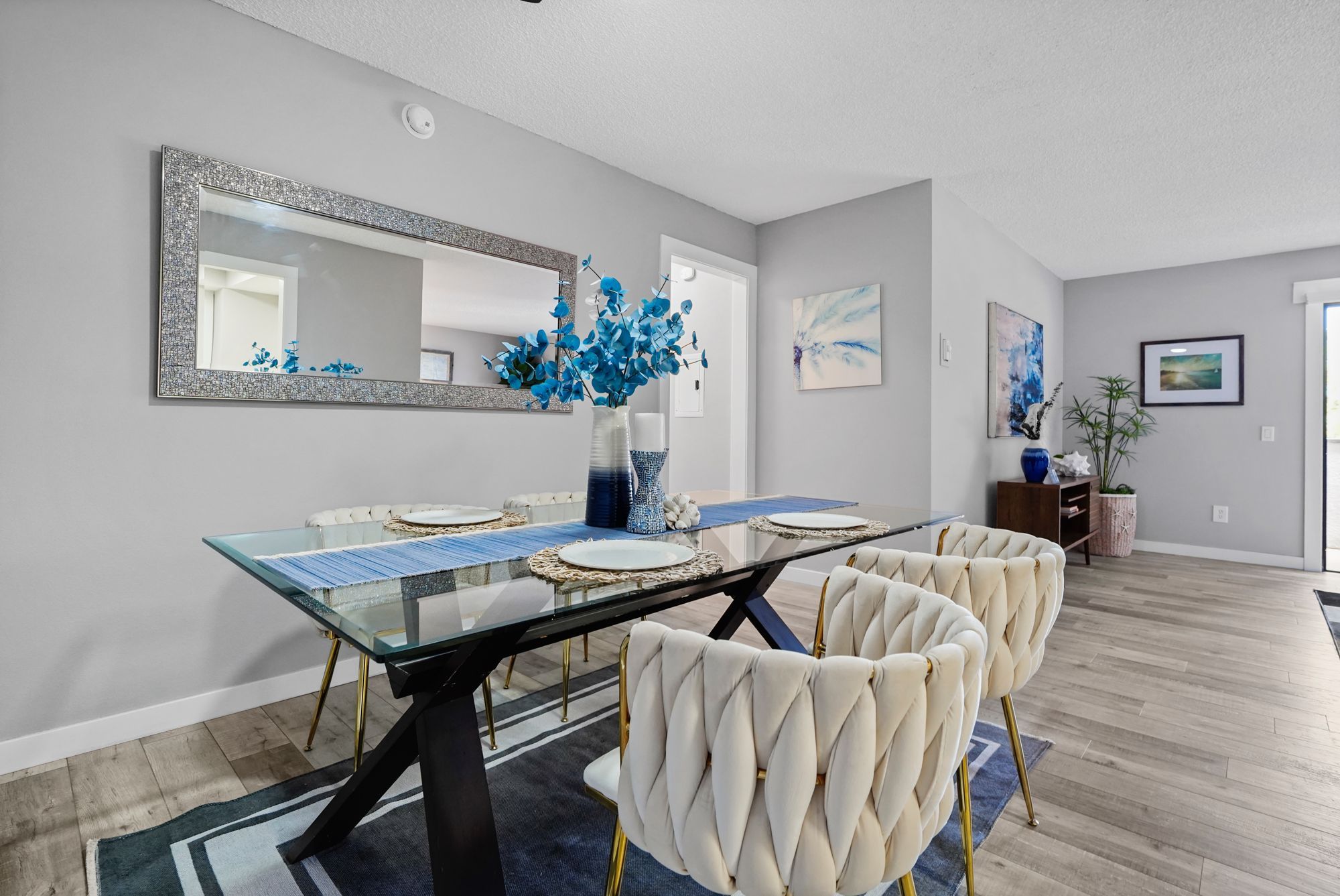 Dining area in natural light