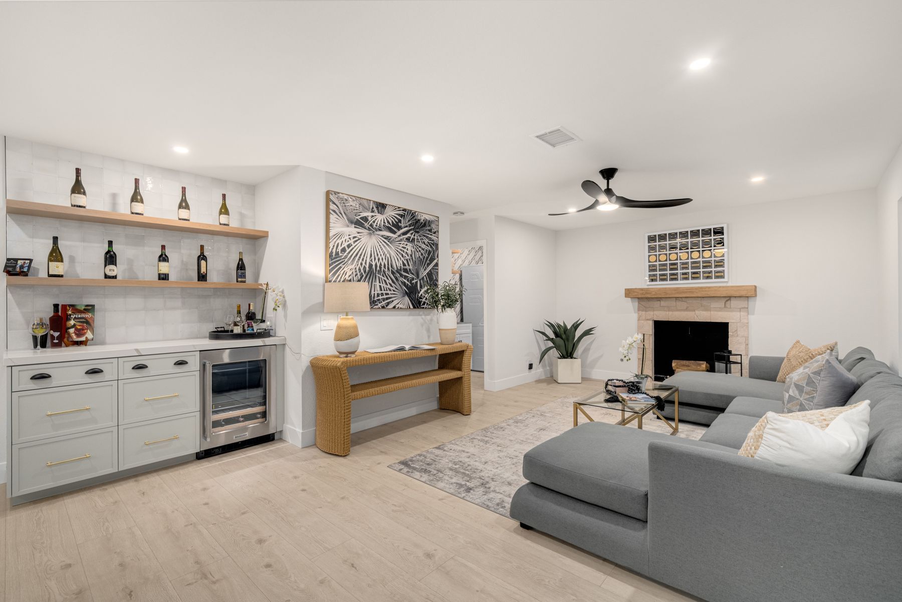 An inviting staged living room in Mission Viejo