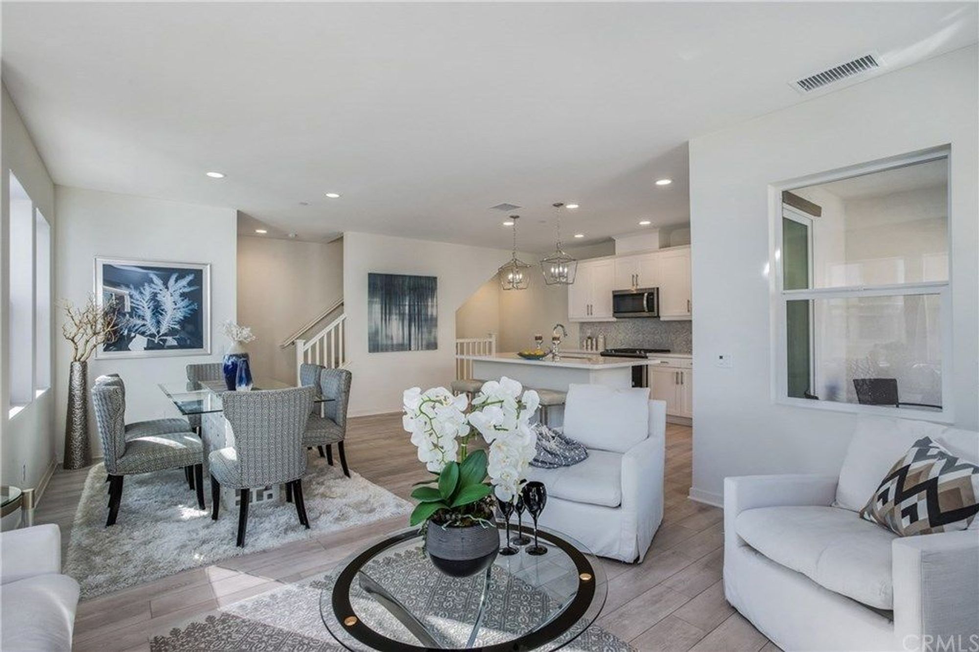 Modern condo living area with contemporary furnishings