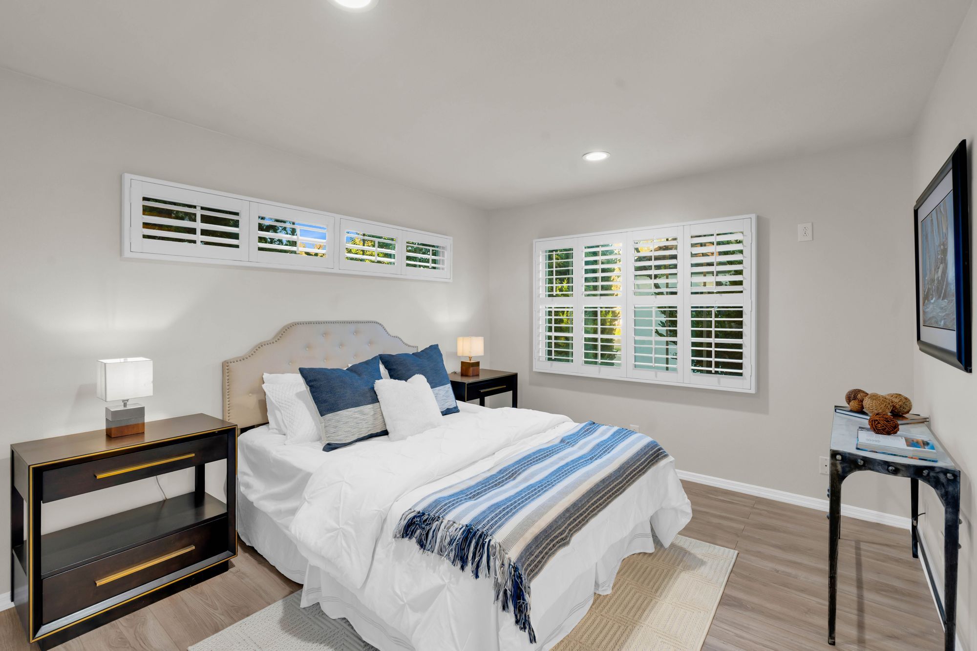 Condo interior with modern furnishings and decor
