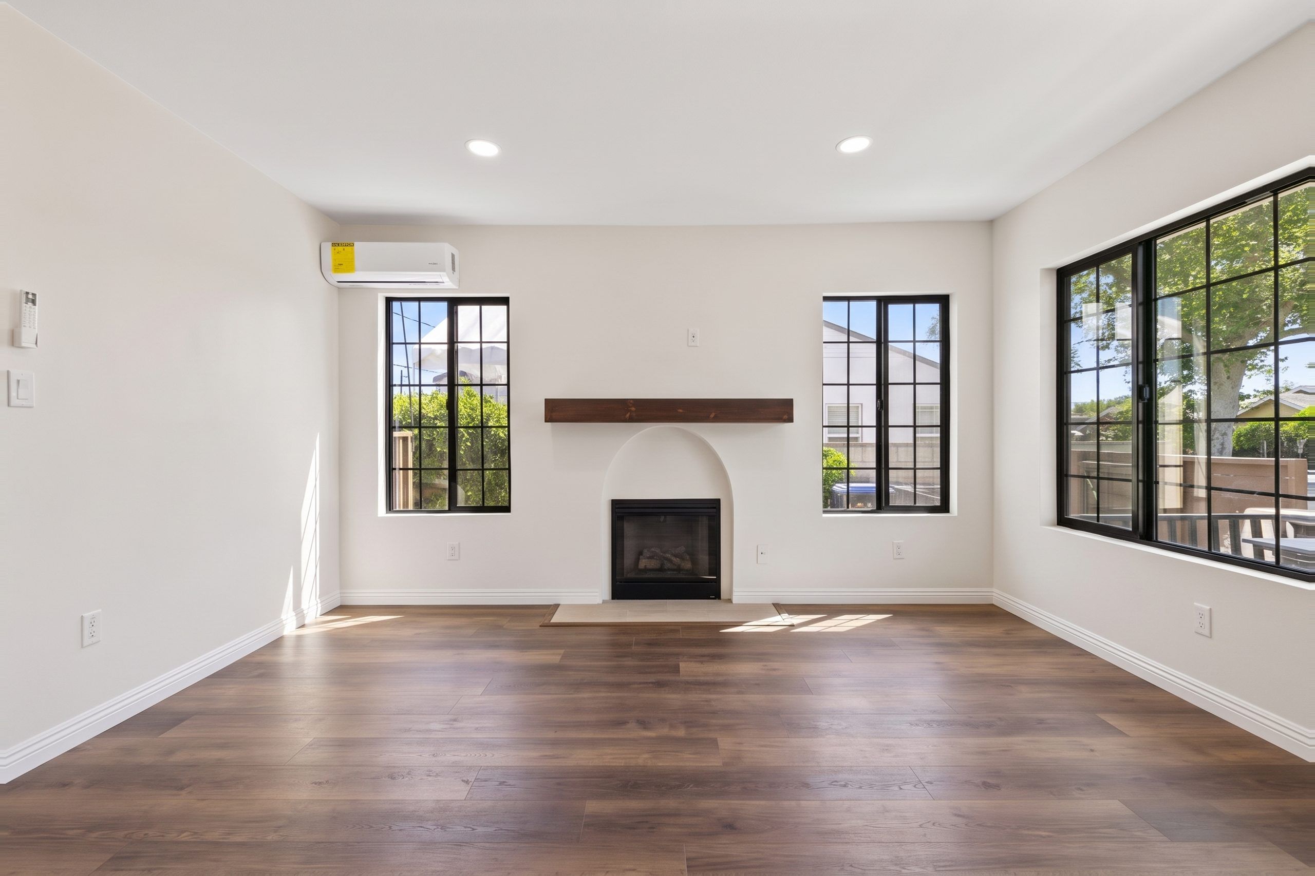 The Santa Ana living room empty, before staging