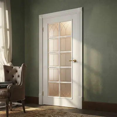 კლასიკური მინის კარი Solento Glass