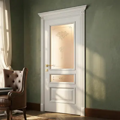 კლასიკური მინის კარი Vena #2 Glass