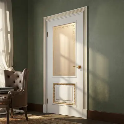 კლასიკური კარი Deco Glass