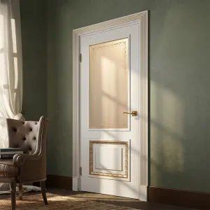 კლასიკური კარი Deco Glass