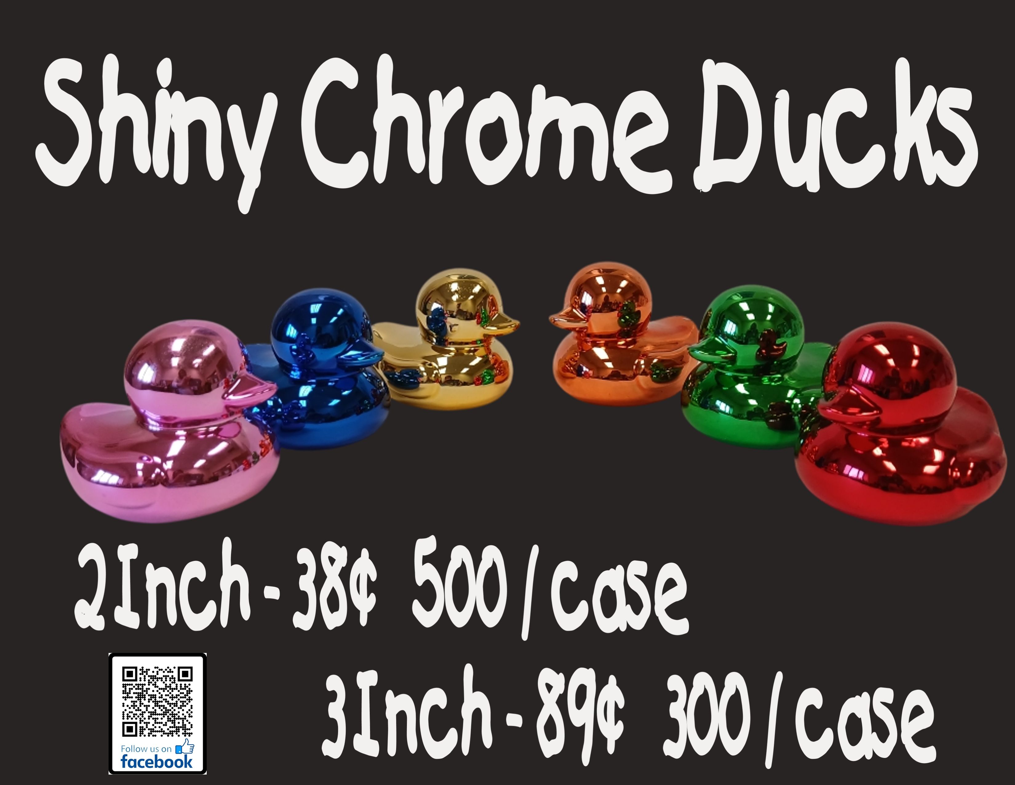 2 OR 3 INCH SHINY CHROME DUCKS