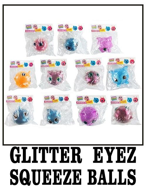 26818 GLITTER EYEZ SQUEEZE BALLS