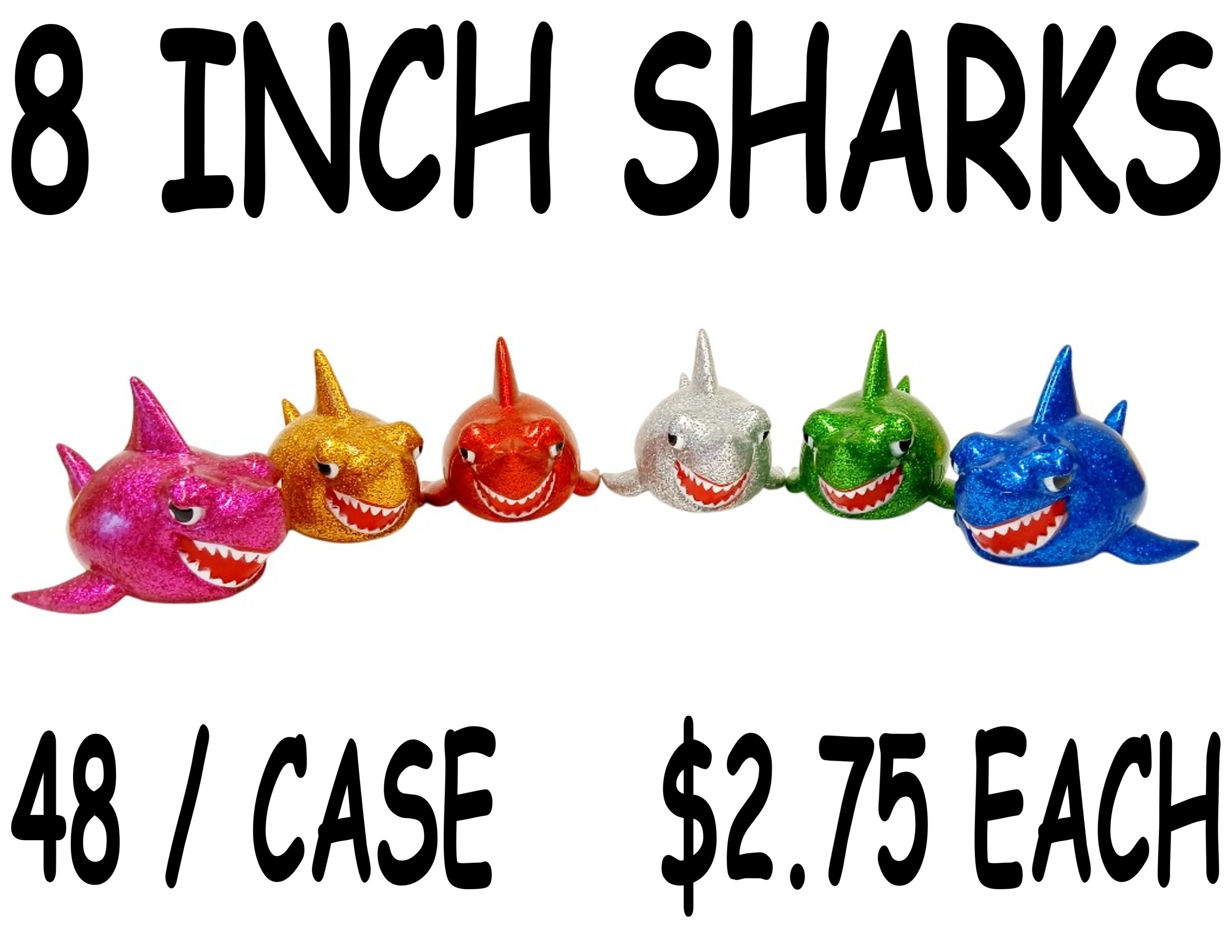 8 INCH PLASTIC SHARKS