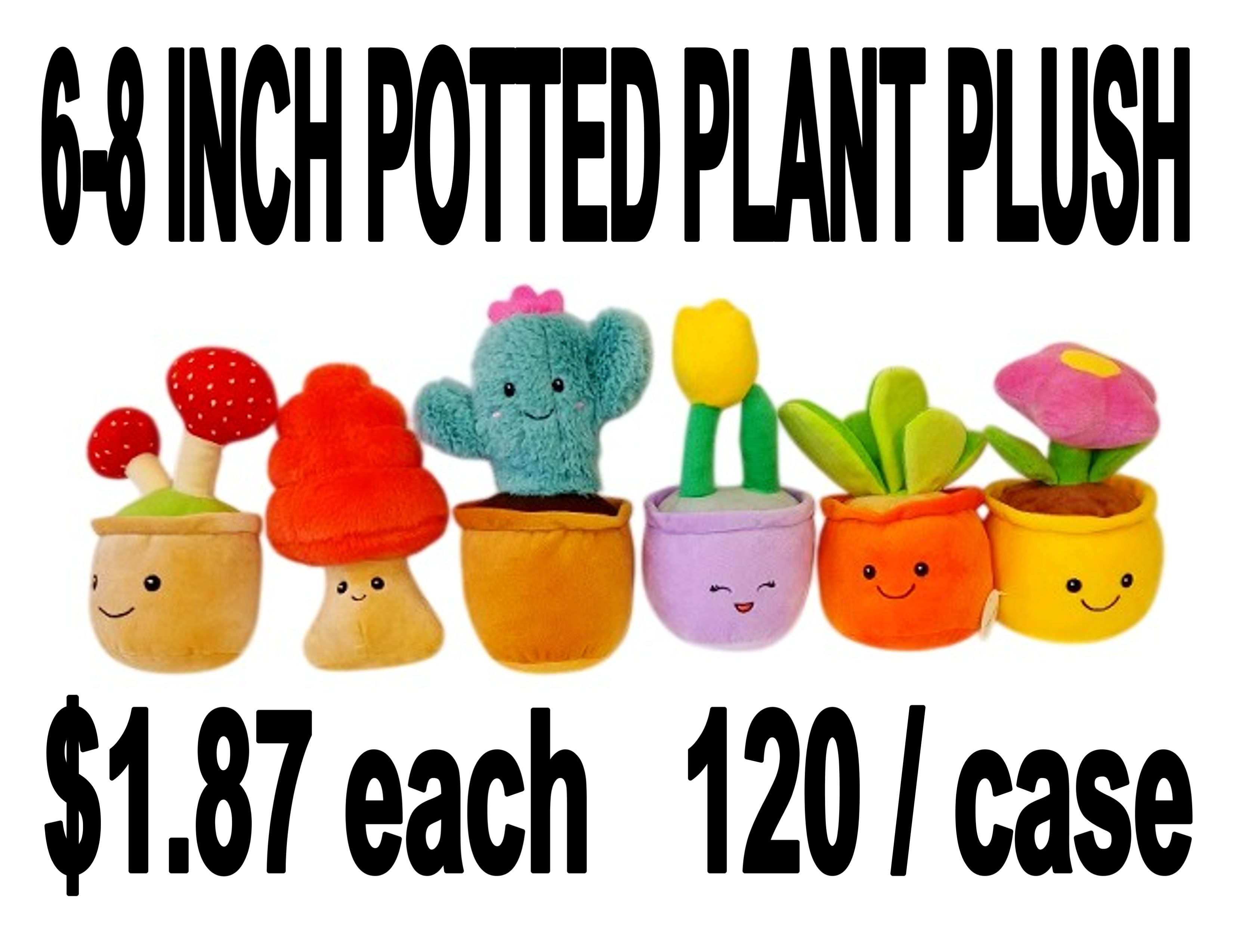 6-8 INCH POTTED PLANT PLUSH
