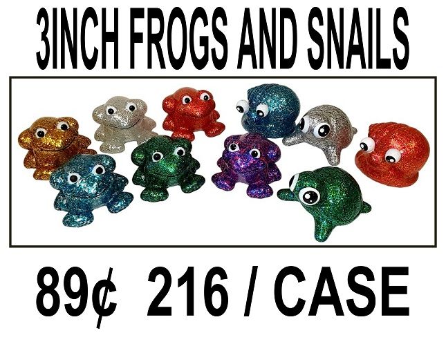 3 INCH FROGS AND SNAILS