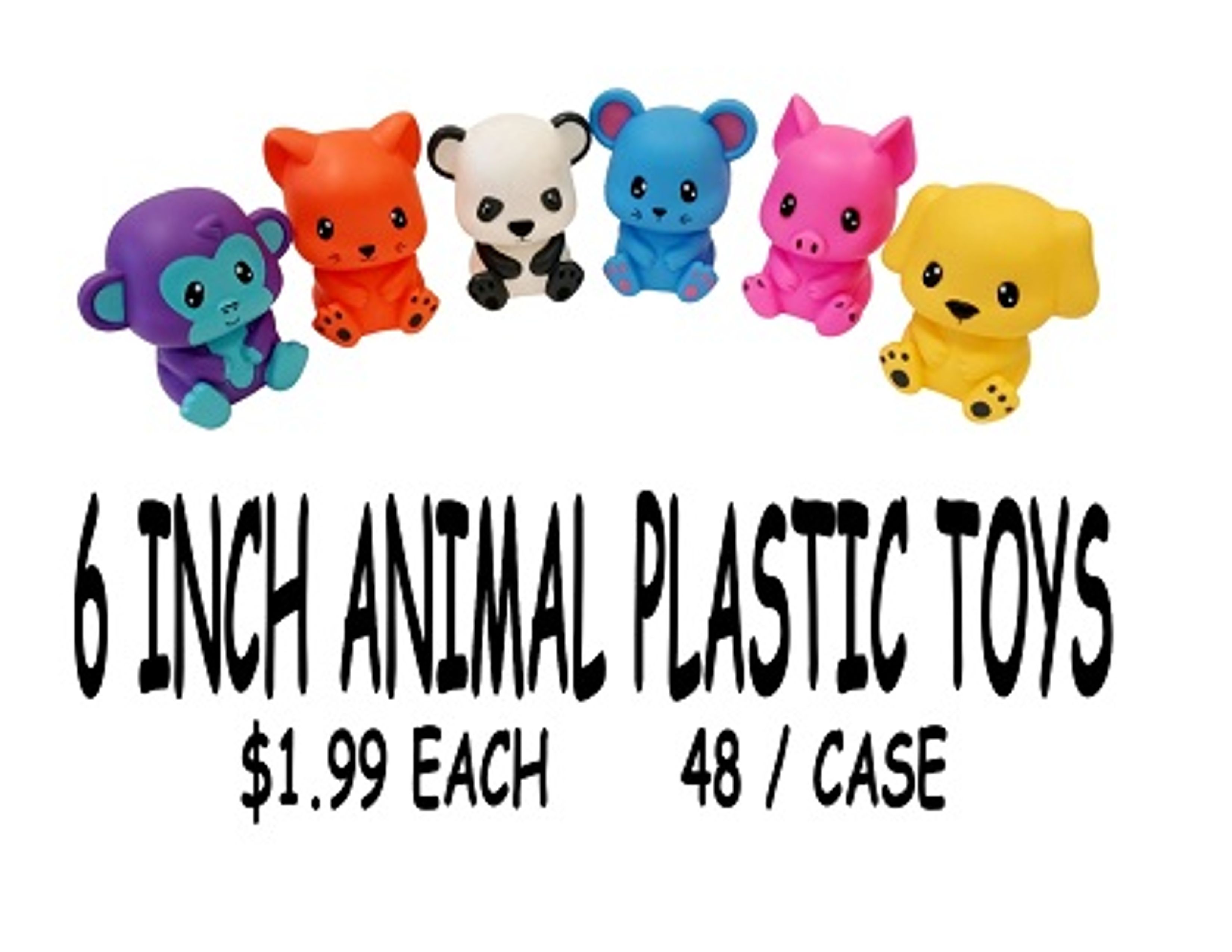 6 INCH ANIMAL PLASTIC TOYS