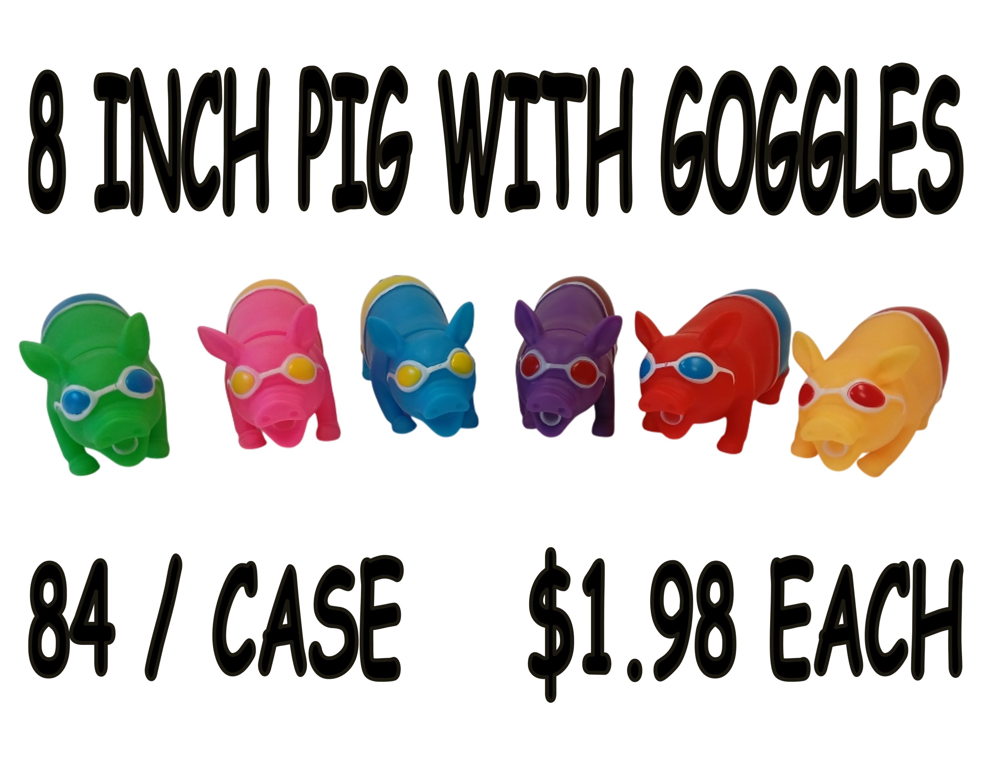8 INCH PIGS WITH GOGGLES