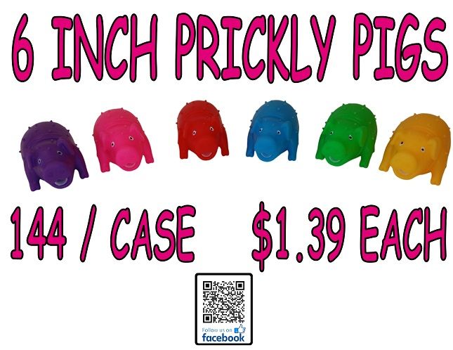 571 - 6 INCH PRICKLY PIGS WITH SOUND
