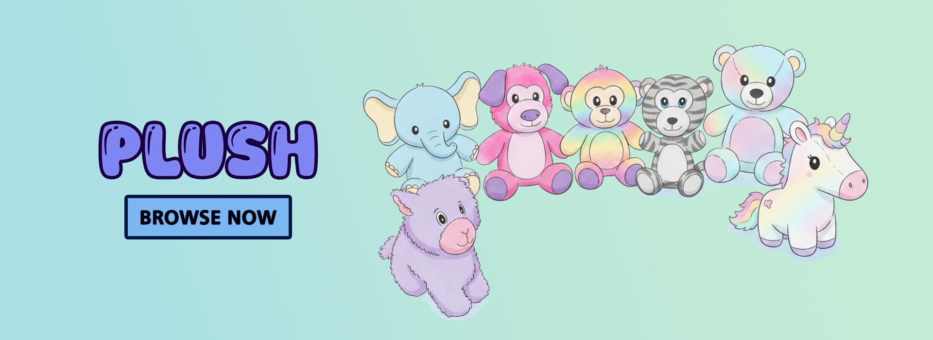 Purchase assortments of plush here