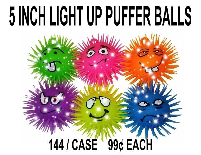 5016 NEW SILLY FACE LIGHT UP PUFFER BALLS