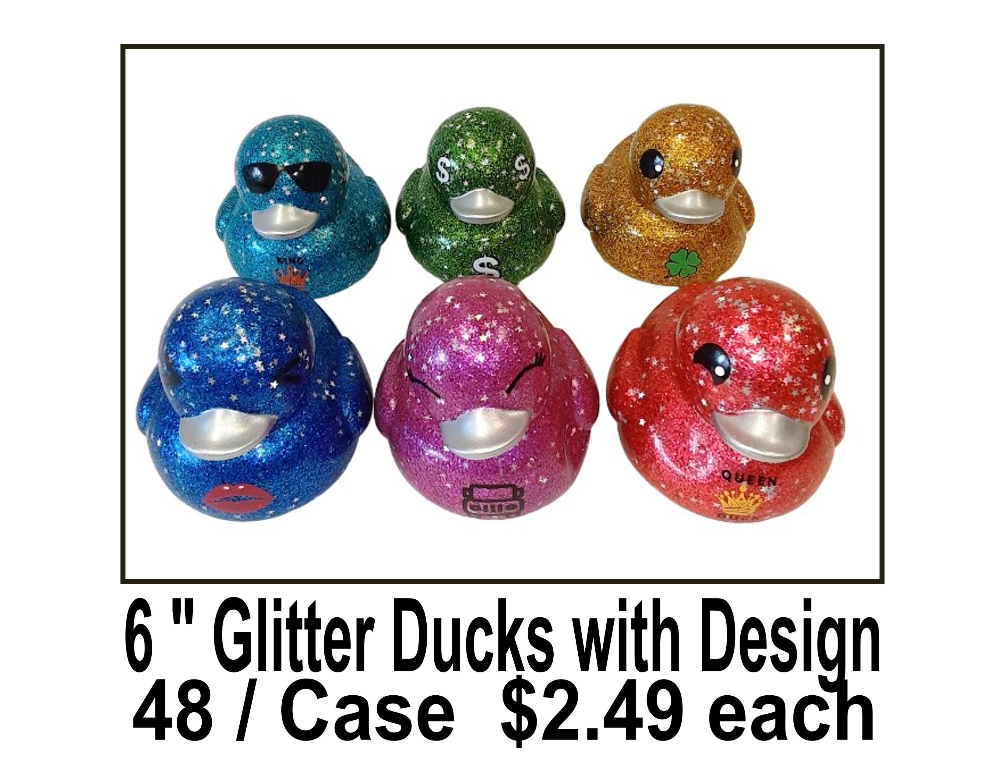 G-102 GLITTER DUCKS WITH DESIGN