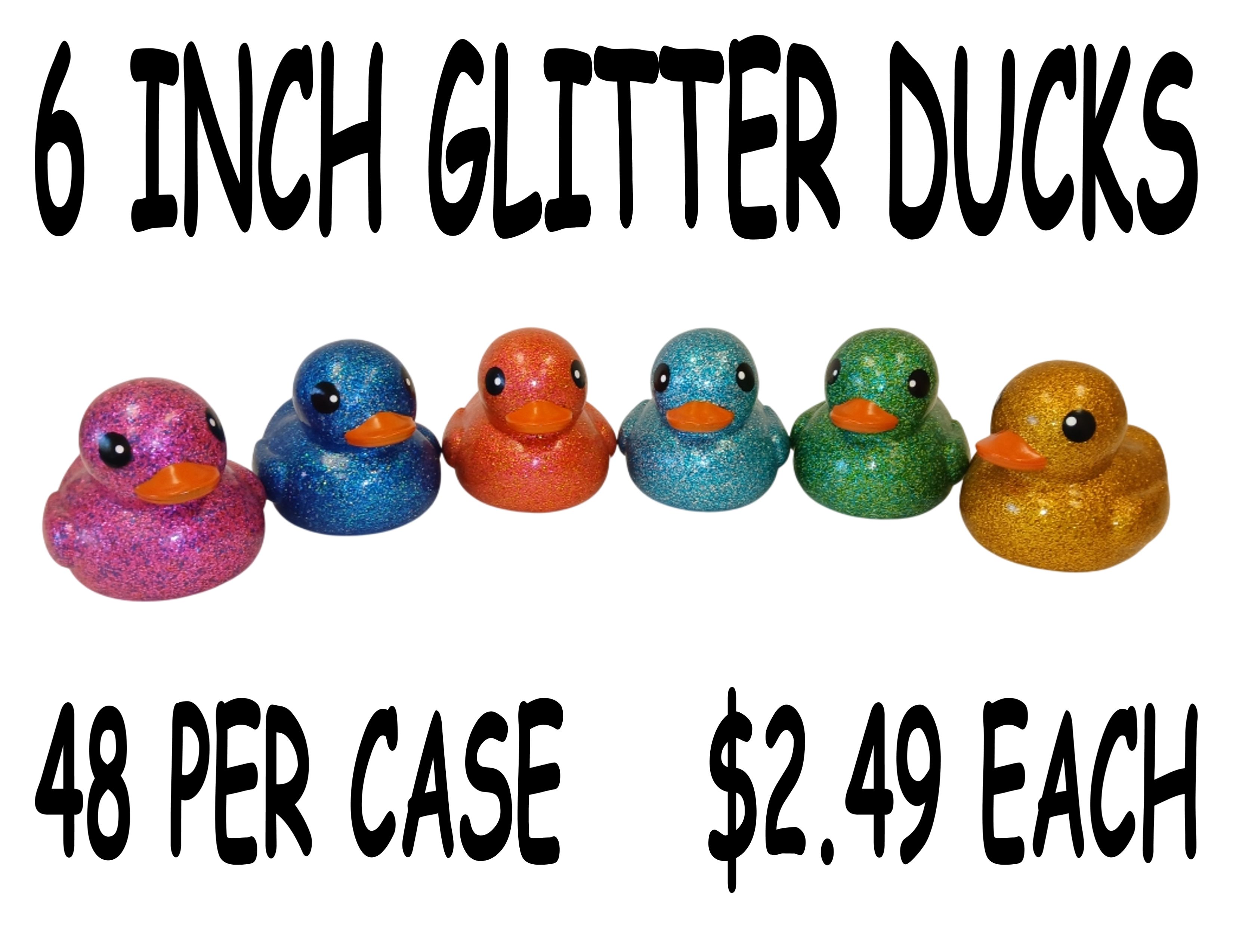 6 INCH GLITTER DUCKS  ITEM #3671