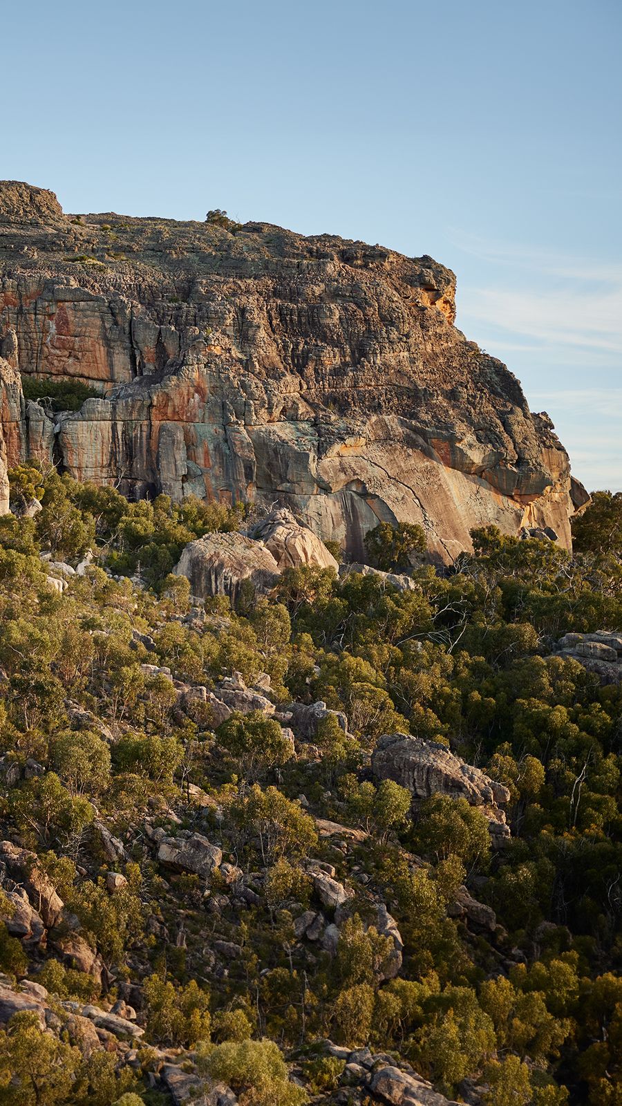 Rugged rocky mountain terrain