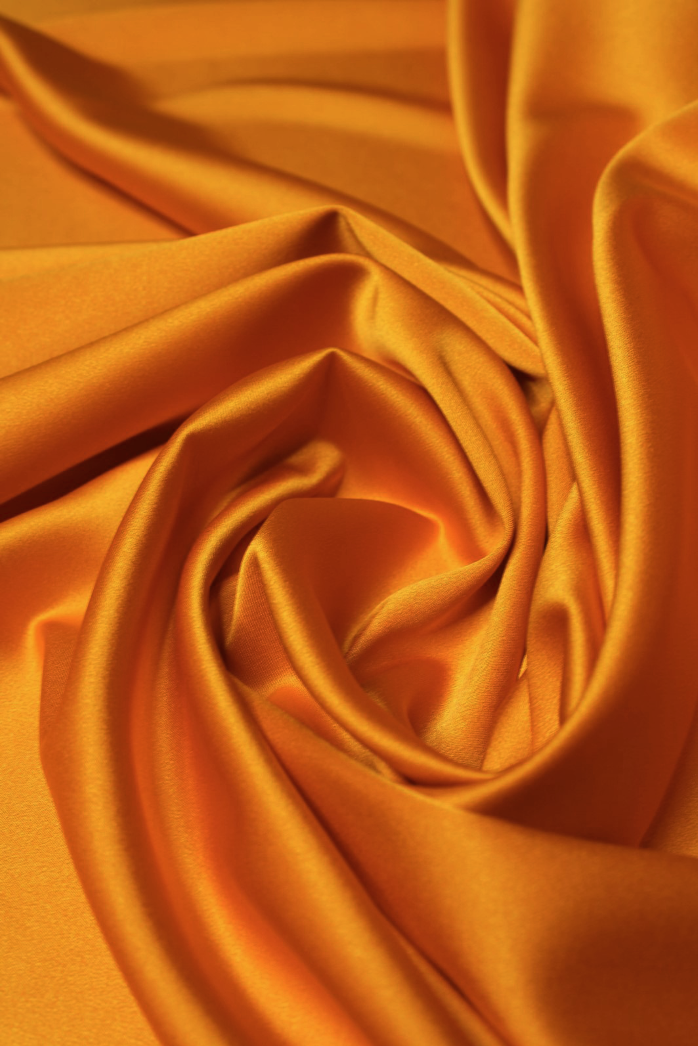 Crêpe Satin Fire Orange - Image 2