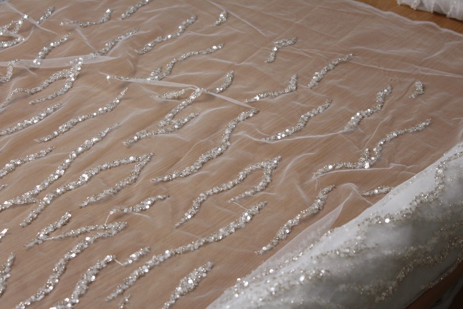 Crystal Zebra Sequin Tulle - Image 3