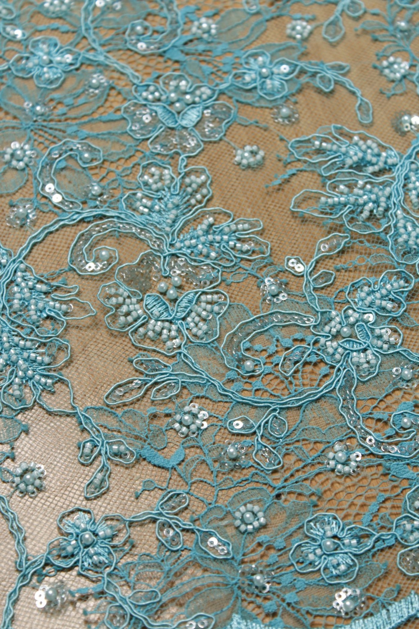 Pearl Garden Embroidery Lace Lagoon Mist - Image 2